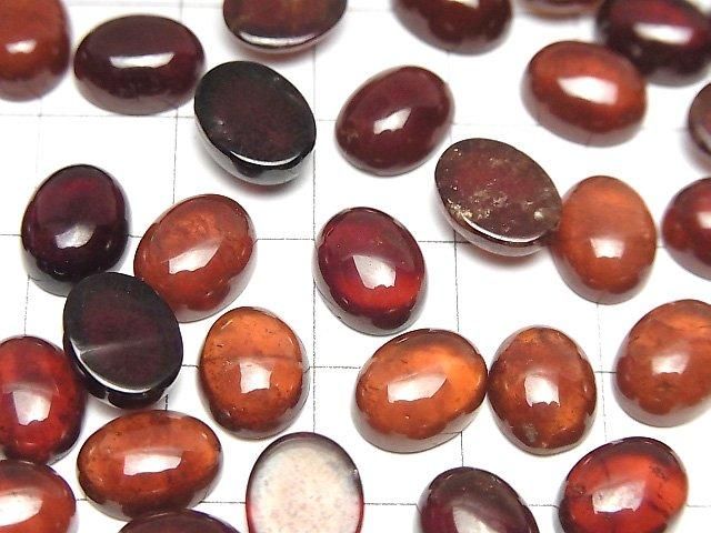 Hochwertiger Hessonit Granat AAA Ovaler Cabochon 10x8mm 3 Stück
