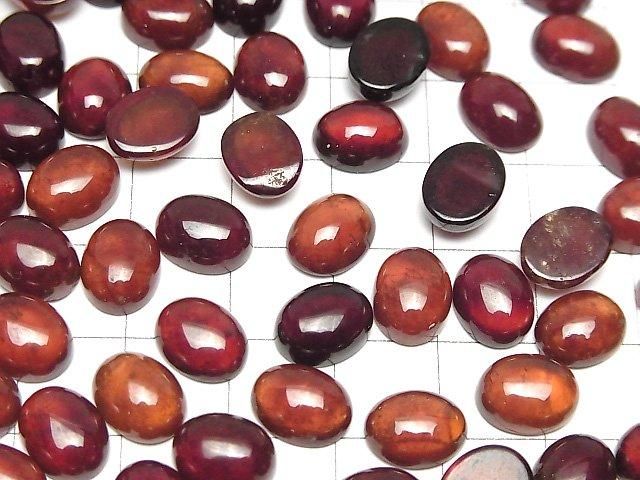 Hochwertiger Hessonit Granat AAA Ovaler Cabochon 10x8mm 3 Stück