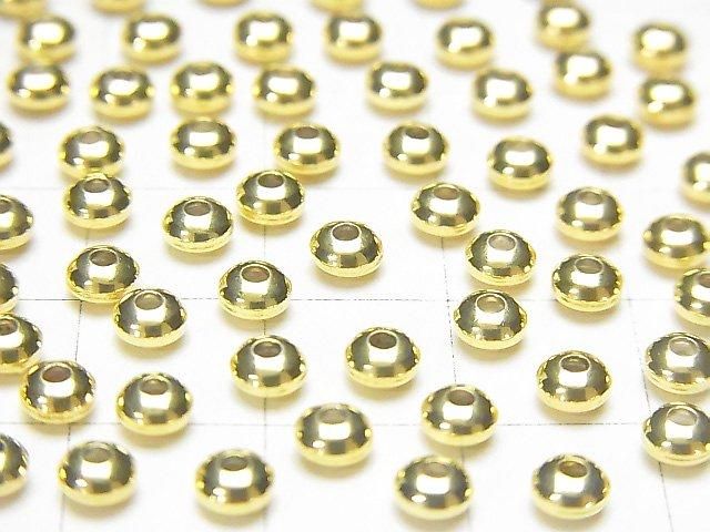 Rondelle Argent 925 2.5mm, 3mm, 4mm, 5mm, 6mm Plaqué Or 18K (5 pièces)