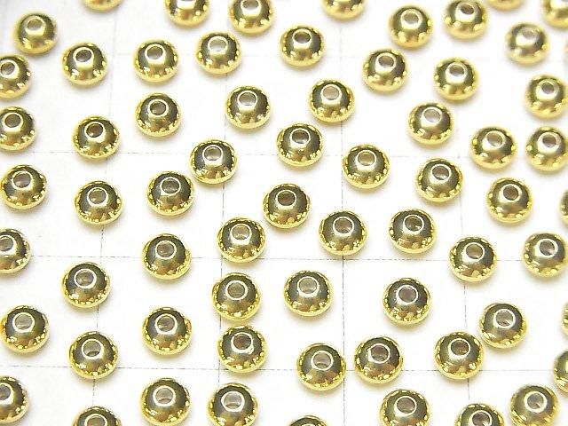 Rondelle Argent 925 2.5mm, 3mm, 4mm, 5mm, 6mm Plaqué Or 18K (5 pièces)