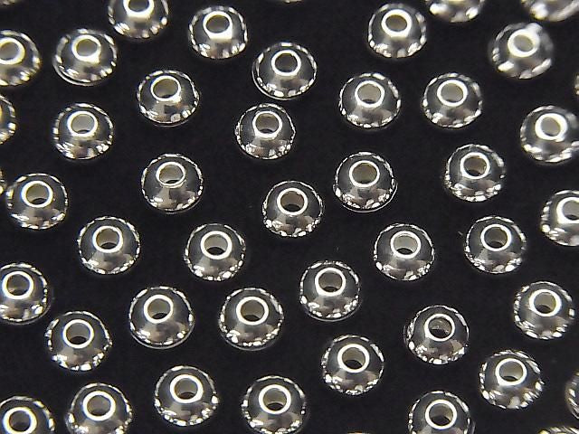 925純銀扁珠 2.5mm、3mm、4mm、5mm、6mm 鍍銠 5入
