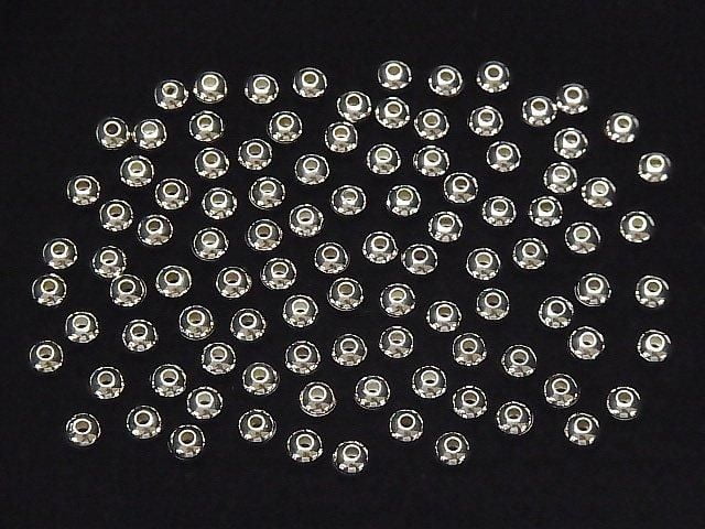 Rondelle Argent 925 2,5 mm, 3 mm, 4 mm, 5 mm, 6 mm Plaqué Rhodium 5 pièces