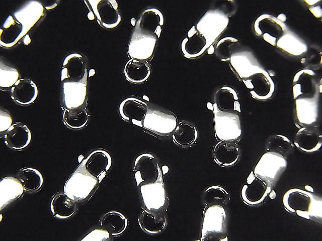 Silver925 Lobster (with Jump Ring) 8mm Rhodium Plated 2pcs