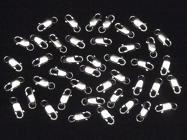 Silver925 Lobster (with Jump Ring) 8mm Rhodium Plated 2pcs