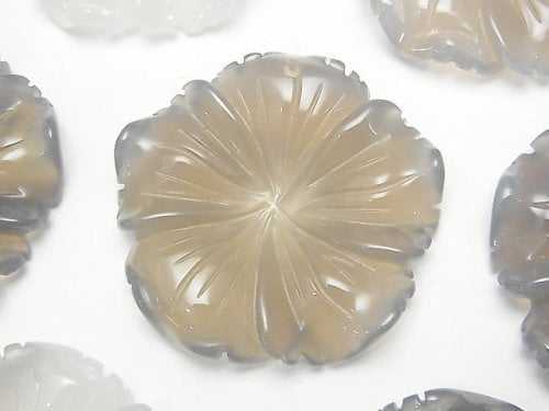 Grauer Onyx Blume 40x40x8mm 1Stk. 5,79 $!