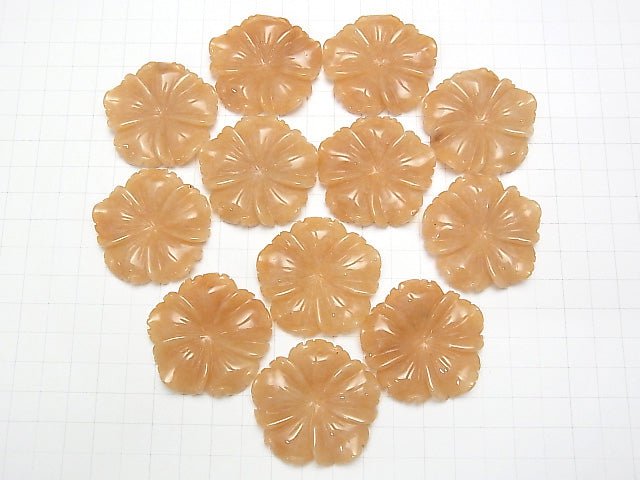 Oranger Aventurin Blume 40x40x8mm 1Stk. 5,79 $!