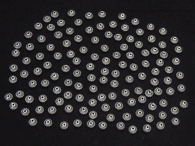 Silver925 Line Carved Rondelle 3.3mm 10pcs