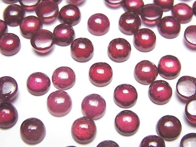Hochwertiger Rubin AA++ Rund Cabochon 5x5mm 4 Stück $12.99!