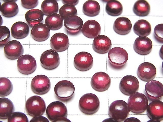 Hochwertiger Rubin AA++ Rund Cabochon 5x5mm 4 Stück $12.99!
