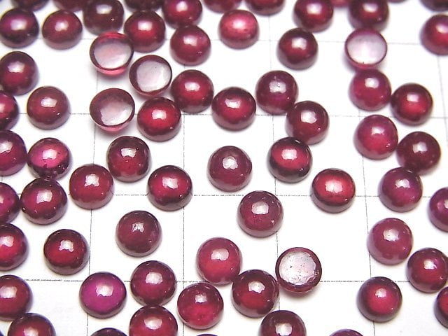Hochwertiger Rubin AA++ Rund Cabochon 5x5mm 4 Stück $12.99!