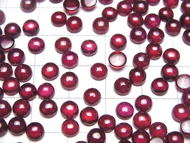 Hochwertiger Rubin AA++ Rund Cabochon 5x5mm 4 Stück $12.99!