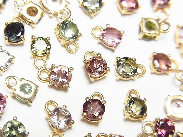 Bezel Setting, Tourmaline Gemstone Beads
