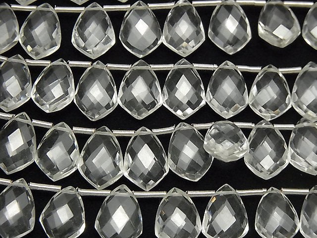 Hochwertiger Kristall AAA Deformation Facettiert Marquise 12x8mm halb oder 1 Strang Perlen (18 Stück)