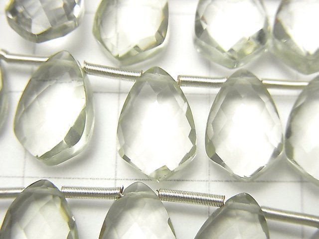 High Quality Green Amethyst AAA Deformation Faceted Marquise 12x8mm half or 1strand beads (18pcs ).
