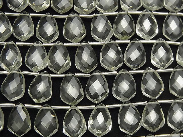 High Quality Green Amethyst AAA Deformation Faceted Marquise 12x8mm half or 1strand beads (18pcs ).