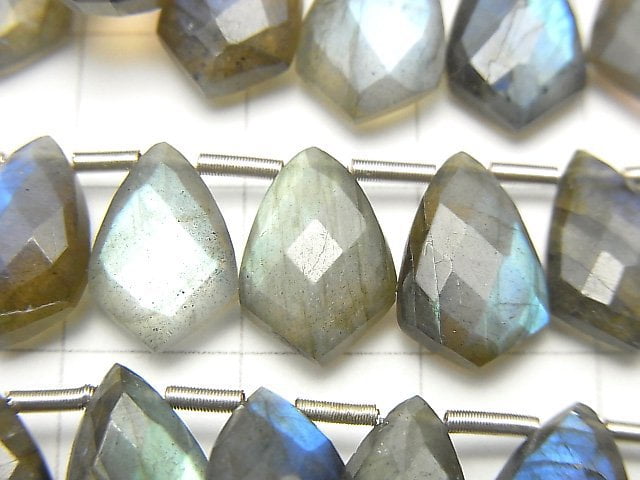 Hochwertiger Labradorit AA++ Deformation Facettiert Marquise 12x8mm halb oder 1 Strang Perlen (18 Stück)