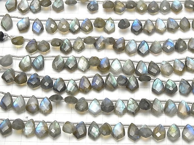 Hochwertiger Labradorit AA++ Deformation Facettiert Marquise 12x8mm halb oder 1 Strang Perlen (18 Stück)
