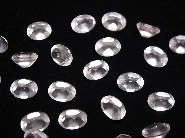 Hochwertiger Rosenquarz AAA Lose Stein Oval Facettiert 8x6mm 5 Stück