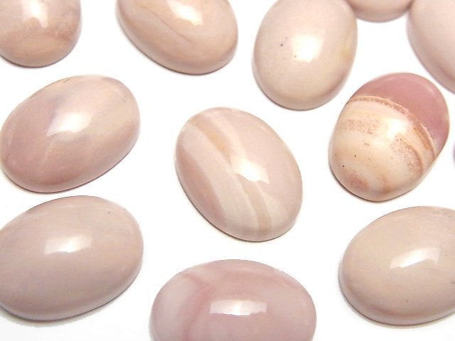 Australischer rosa Opal AAA- Oval-Cabochon 18x13mm 2 Stück