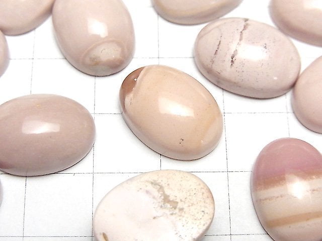 Australischer rosa Opal AAA- Oval-Cabochon 18x13mm 2 Stück