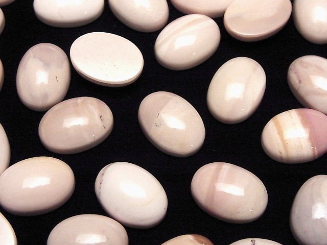Australischer rosa Opal AAA- Oval-Cabochon 18x13mm 2 Stück
