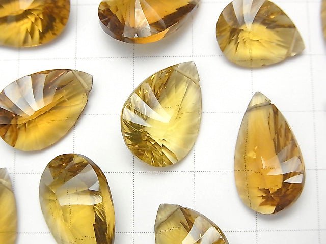 High Quality Beer Crystal Quartz AAA- Pear shape Concave Cut 2pcs $16.99!