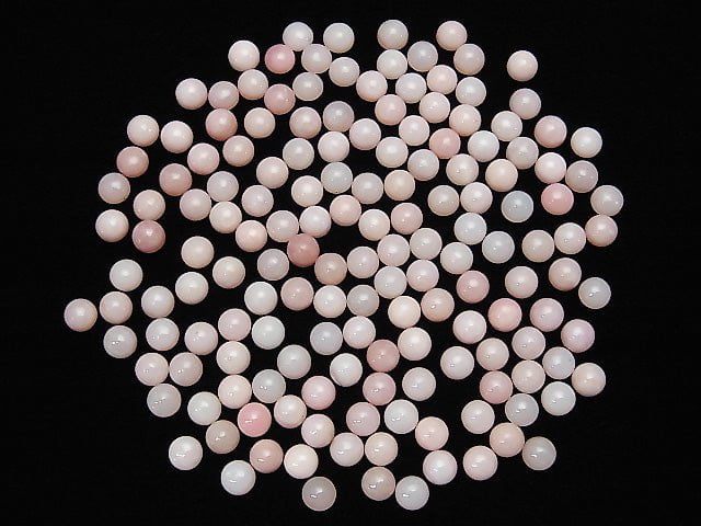 Rosenquarz AAA- rund Cabochon 5x5mm 5 Stück