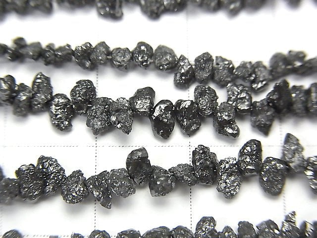 Schwarze Diamantchips oben gebohrtes Loch halb oder 1 Strang Perlen (ca. 16 Zoll/40 cm)