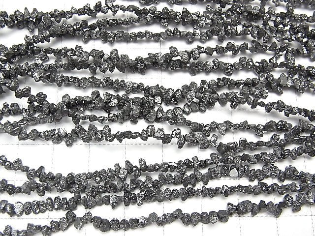 Schwarze Diamantchips oben gebohrtes Loch halb oder 1 Strang Perlen (ca. 16 Zoll/40 cm)