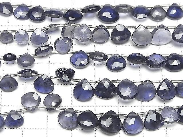Iolith AA++ Kastanie Facettiert Briolette 1strang Perlen (ca. 7 Zoll/18 cm)