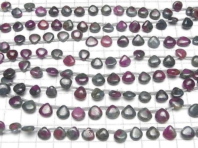 Rubin Inzoisit Kastanie (glatt) halb oder 1strang Perlen (ca. 7 Zoll/17 cm)
