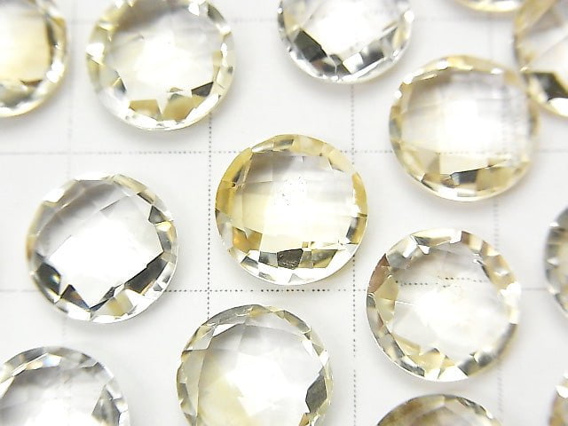 Hochwertiger heller Citrin AAA Ungelocht Münze Kissenform 10x10mm 5 Stück $6.79!
