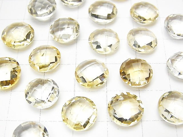 Hochwertiger heller Citrin AAA Ungelocht Münze Kissenform 10x10mm 5 Stück $6.79!