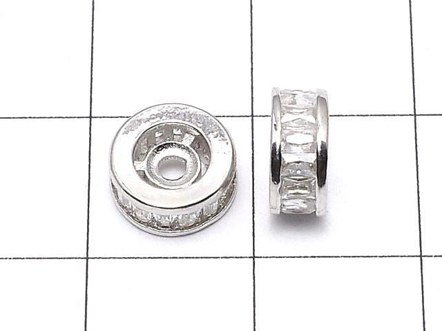 金屬墊片 8x8x3.5mm 銀色 帶鋯石 2個 $3.79!