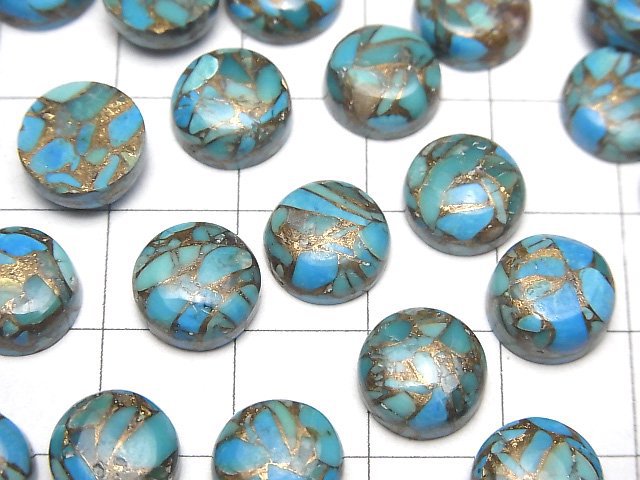 Blauer Kupfer-Türkis AAA Rund Cabochon 10x10mm 3Stück 8,79 $!