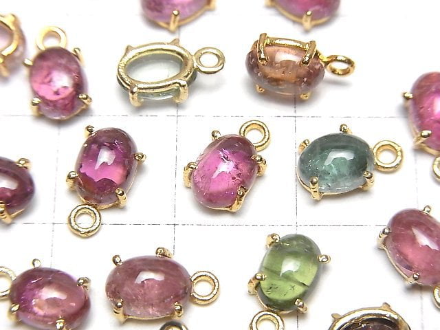 High Quality Multi color Tourmaline AAA- Bezel Setting Oval 7x5mm 5pcs