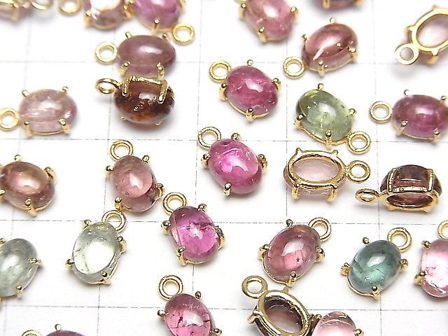 High Quality Multi color Tourmaline AAA- Bezel Setting Oval 7x5mm 5pcs