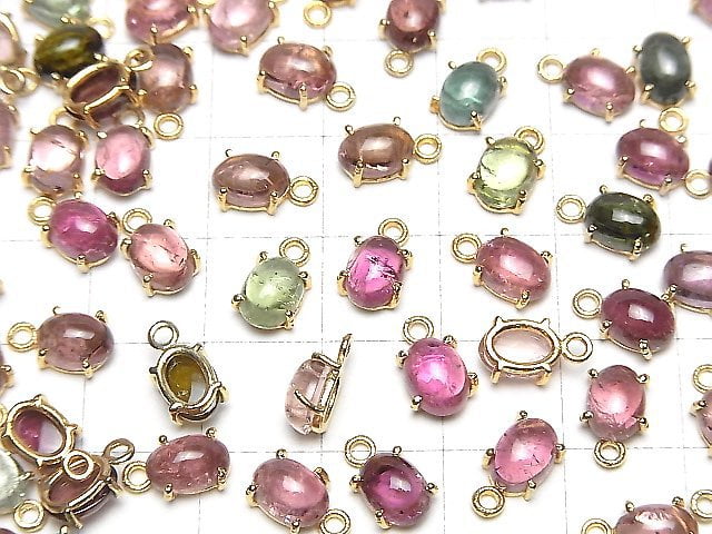 High Quality Multi color Tourmaline AAA- Bezel Setting Oval 7x5mm 5pcs