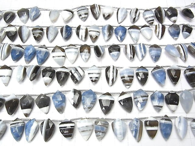 1 Strang 29,99 $-! Gestreifter blauer Opal AA++ Deformations-facettierte Marquise 1 Strang Perlen (ca. 8 Zoll/20 cm)