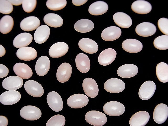 Rosa Opal AAA- Oval Cabochon 6x4mm 10 Stück
