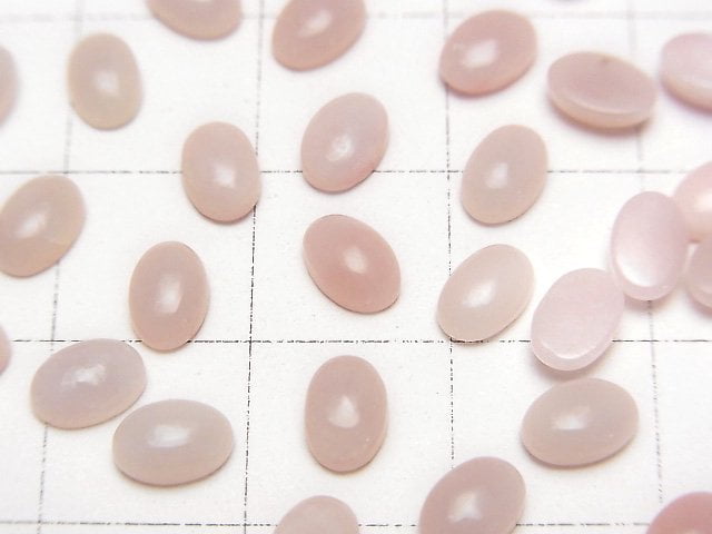 Rosa Opal AAA- Oval Cabochon 6x4mm 10 Stück