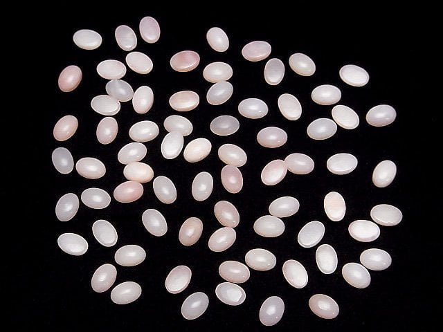 Rosa Opal AAA- Oval Cabochon 6x4mm 10 Stück