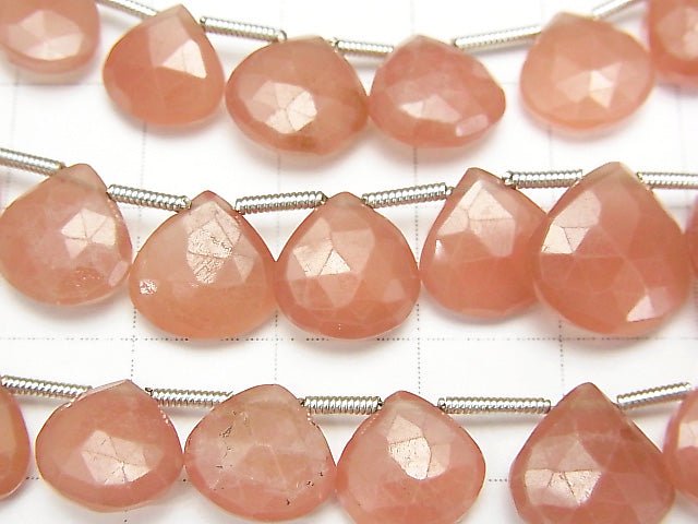 Peru Rhodochrosit AA++ Kastanienbraun Facettierte Briolette halbe oder 1 Strang Perlen (ca. 7 Zoll/18 cm)