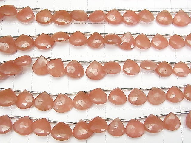 Peru Rhodochrosit AA++ Kastanienbraun Facettierte Briolette halbe oder 1 Strang Perlen (ca. 7 Zoll/18 cm)