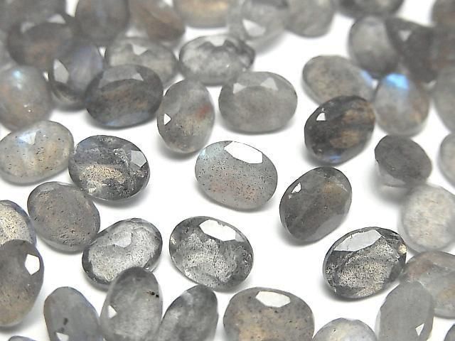 Labradorit AA++ lose Stein oval facettiert 8x6mm 5 Stück