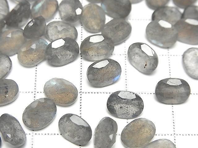 Labradorit AA++ lose Stein oval facettiert 8x6mm 5 Stück