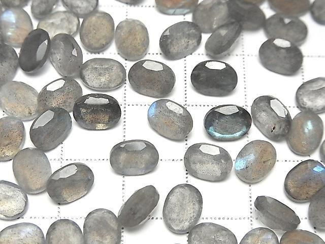 Labradorit AA++ lose Stein oval facettiert 8x6mm 5 Stück