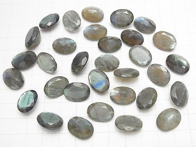 Labradorit AA++ Unbohrbar Oval Facettiert 16x12mm 3Stück 14,99 $!