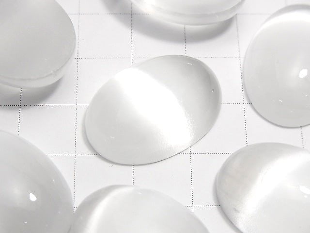 Selenit Oval Cabochon 25x18mm 1 Stück
