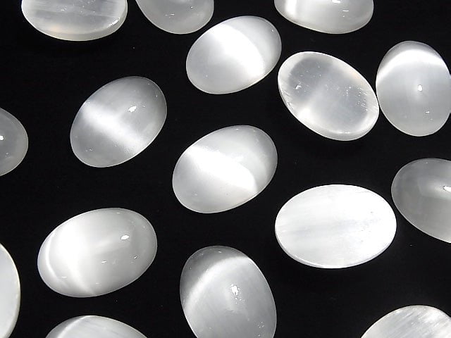 Selenit Oval Cabochon 25x18mm 1 Stück